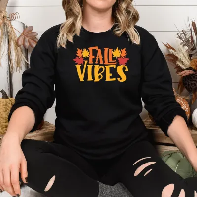 Fall Vibes Hoodie, Fall Vibes Sweatshirt, Thanksgiving Sweatshirt, Thanksgiving Hoodie, Autumn Sweatshirt, Fall Crewneck, Womens Fall Outfit
