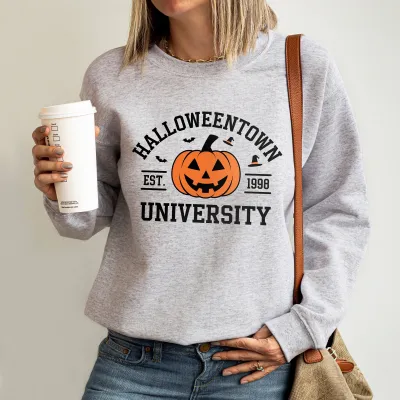 Halloweentown University Sweatshirt, Halloweentown Hoodie, Halloween Town University Sweater, Halloween Sweatshirt, Halloween Crewneck