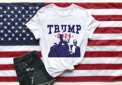 Trump Shot Shirt, Trump 2024 Shirt, Election 2024 Shirt, Support Trump President Shirt Donald Trump Fist Pump, Trump Shooting Tee, MAGA Tee
