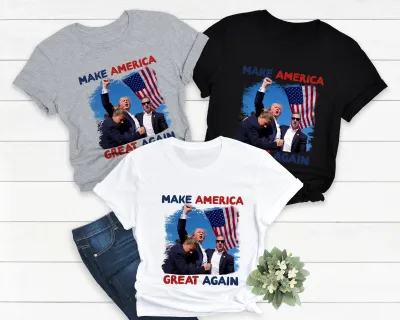 Trump Shot MAGA Shirt, Trump MAGA Shirt, Donald Trump Fist Pump, Trump 2024, MAGA Trump 47, Trump Shooting Tee, Make America Great Again Tee