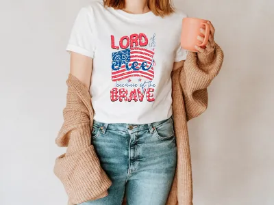 Lord of the Free America Because of the Brave Shirt, America of Free Shirt, 4th of July Shirt, America Shirt, America Freedom Shirt