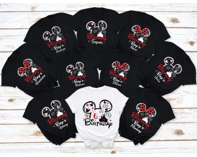 Disney Birthday Family Shirt, Custom Disney Birthday Squad Shirt, Minnie Birthday Squad, Shirts for Women/Men, Birthday Crew Shirt