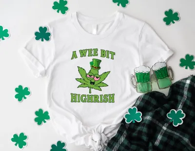 A Wee Bit Highrish Shirt, Irish Shirt, Saint Patrick's Day Shirt, A Wee Bit Highrish Tee, Funny St Patrick Day Shirt, Funny Drinking Shirt