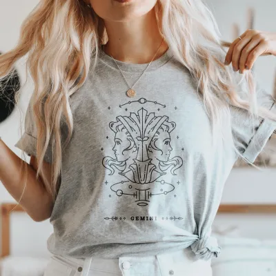 Zodiac Horoscope Shirt, Gemini Zodiac Unisex Shirt, Zodiac Sing Gemini Shirt, Horoscope Shirt, Birthday Gift for Interested in Astrology