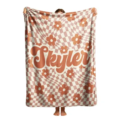 Customized Blanket with Name, Soft and Cozy Personalized Throw Blanket for Grandma Gifts, Custom Nana and Papa Blanket, Gift for Grandparent