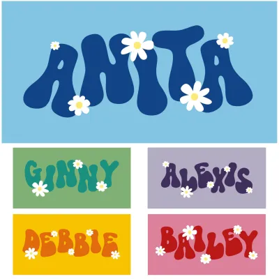 Custom Personalized Beach Towel with Name, Custom Cotton & Poly Travel Beach Pool Towel for Kids Adults