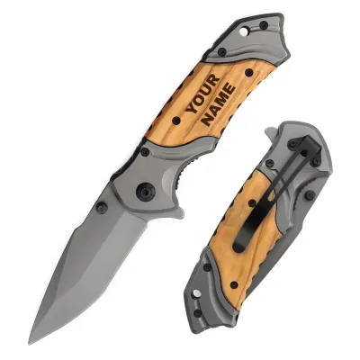 Personalized Engraved Pocket Knife Gift for Husband, Dad, Fathers Day, Anniversary, Birthday, Wedding, or Groomsmen Gifts