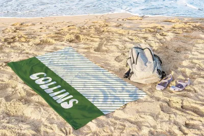 Colorful Personalized Beach Towel, Bride and Bridesmaid Beach Towel, Custom Beach Towel, Bachelorette Bride Beach Towel