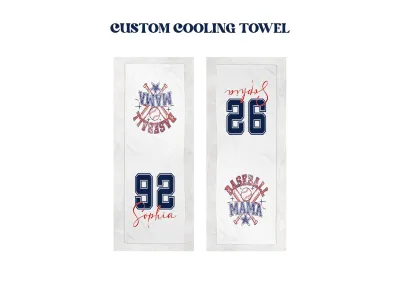 Personalized Baseball Mom Cooling Towel, Custom Name & Number, Mama Life Sports Towel, Tired Mom Gift, Mother’s Day, Beach Pool Towel