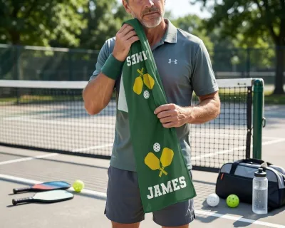 Personalized Pickleball Cooling Towel, Custom Name Sports Towel, Mesh Cooling Towel for Pickleball Player, Team Gift Game Day Towel