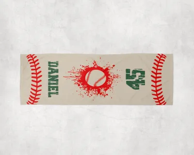 Personalized Baseball Cooling Towel, Custom Name & Number Sports Towel, Team Travel Towel, Baseball Gift, Personalized Sports Rally Towel