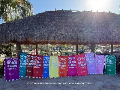 Cousin Crew Beach Towel,Perfect Cousin Squad Gift, Beach Besties Essential, Family Vacation Souvenir, Trendy Beach Decor,Summer Beach Gift