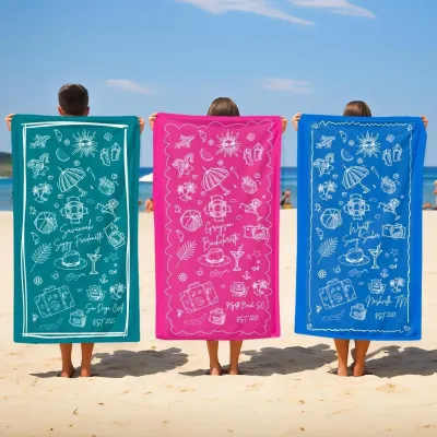 Custom Bachelorette Beach Towel, Bridesmaid Proposal Gift, Matching Towels for Bachelorette Party Trip, Beach Wedding or Bride Squad