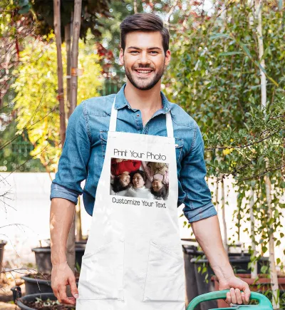 Custom Photo Apron, Personalized Faces Apron for Women and Men, Funny Kitchen Apron, Personalized Kitchen Custom Picture Chef Gift