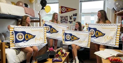 Personalized College Pennant Beach Towel, Class of 2026 Graduation Gift, School Spirit Senior Night Banner, Custom University Pool Towel